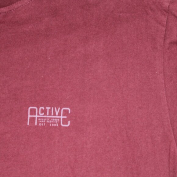 Active R/S Men Red Tee Shirt Short Sleeve Casual Size XXL - Picture 4 of 8